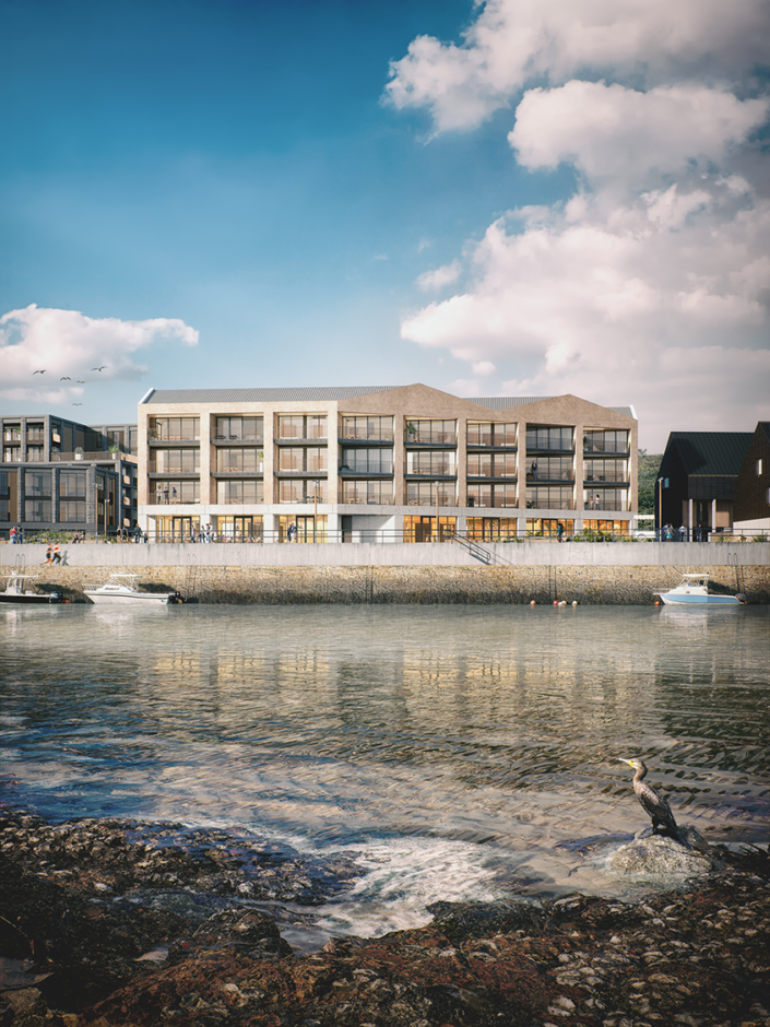 Hayle North Quay Development West Cornwall, St Ives CGI Proposal